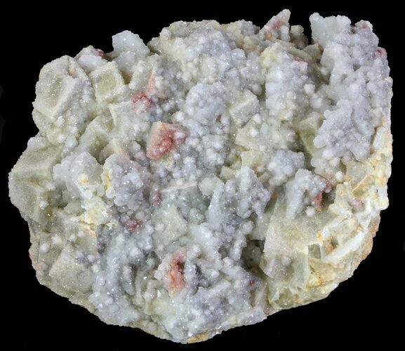 Quartz Encrusted Yellow Cubic Fluorite Plate - (Special Price) #61575